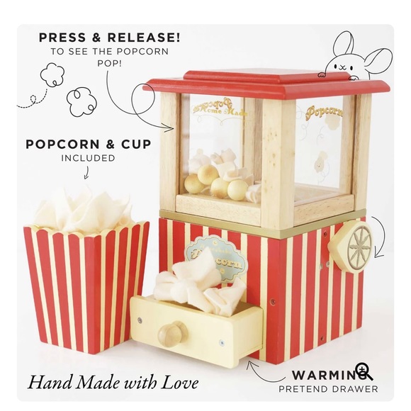 Le Toy Van Popcorn Machine pretend toy - Picture 3 of 10